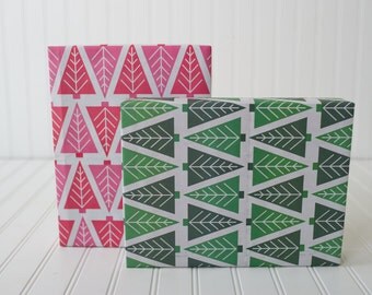 Ecofriendly Reversible Christmas Trees Wrapping Paper // Decorative Paper for the Holidays