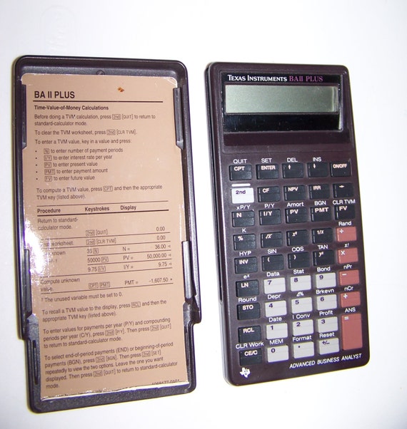 Texas Instruments Scientific Calculator BA II by AntiquesAtlanta