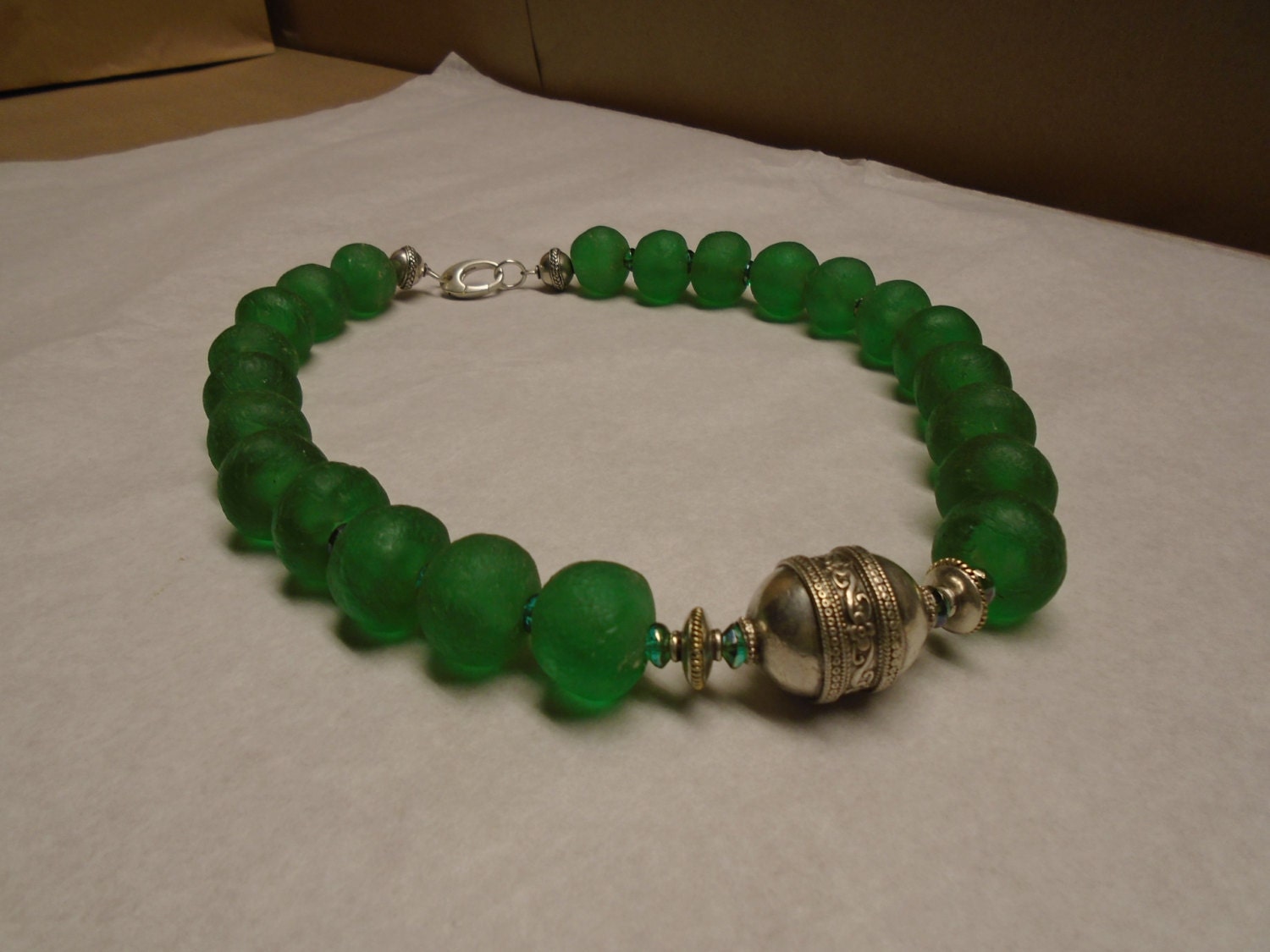 Recycled African Glass Bead Necklace