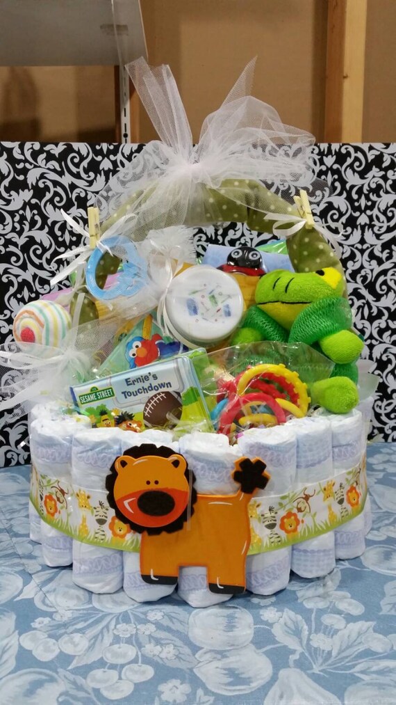 Baby Infant Diaper Basket Filled with toys by CreativeCraftRooms