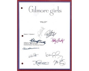 Gilmore Girls Pilot Episode TV Script Autographed: Lauren Graham, Alexis Bledel, Jacklyn Smith, Scott Patterson, Melissa McCarthy
