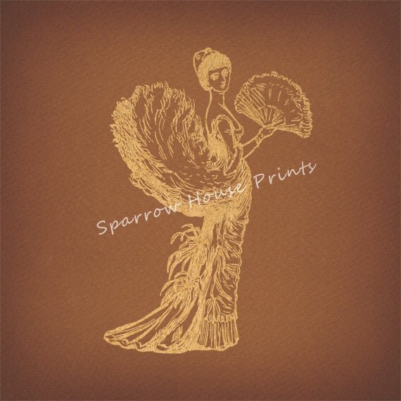 Items similar to Antique Classy Woman Vintage Wall Art Old Fashioned