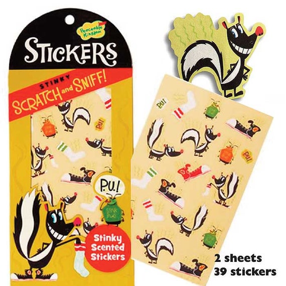 Stinky Scratch and Sniff Stickers Skunk Peaceable Kingdom