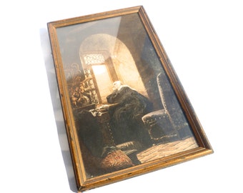 Vintage Watkins' Art/ Religious Nun Print with Frame