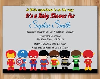 Superhero Baby Shower Invitations Free 8