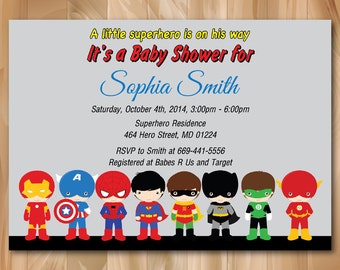 Superhero Baby Shower Invitations Free 8