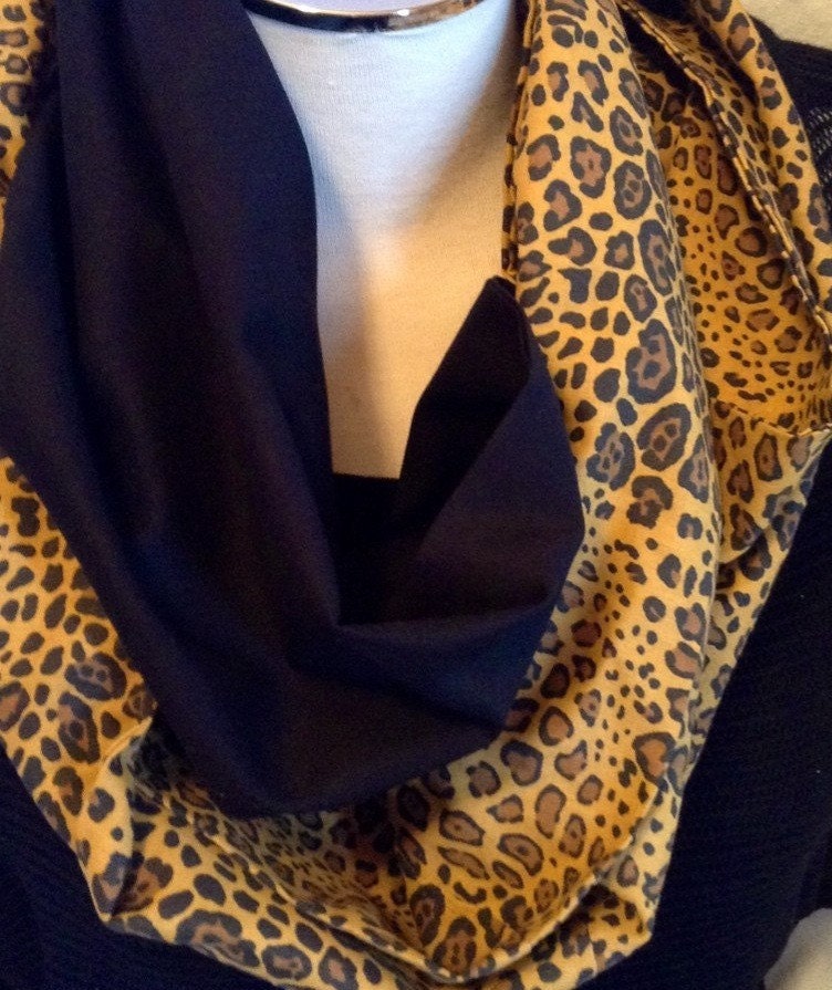 Leopard Print Infinity Scarf Animal Print by SplendidFindings