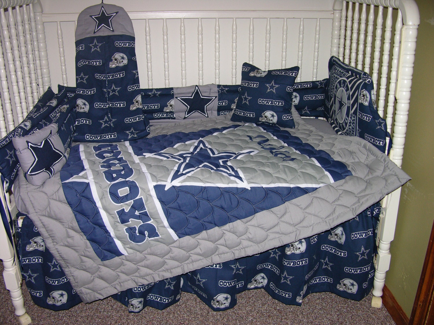 dallas cowboys baby crib bedding set