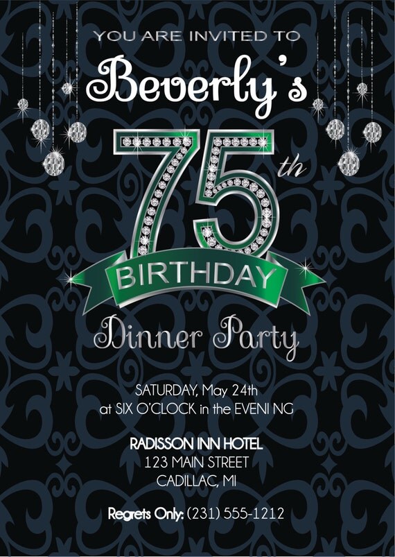 75Th Burthday Party Invitations 4