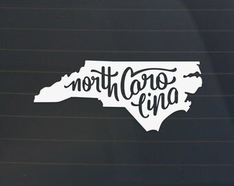 North Carolina Car Decal - North Carolina Decal - North Carolina Sticker