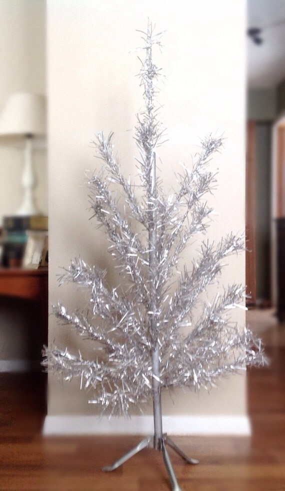 Vintage 1960 Silver Sparkler Aluminum Christmas by CozyHomeVintage