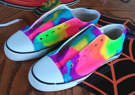 Neon Lava Lamp Sneakers by VagariDesigns on Etsy