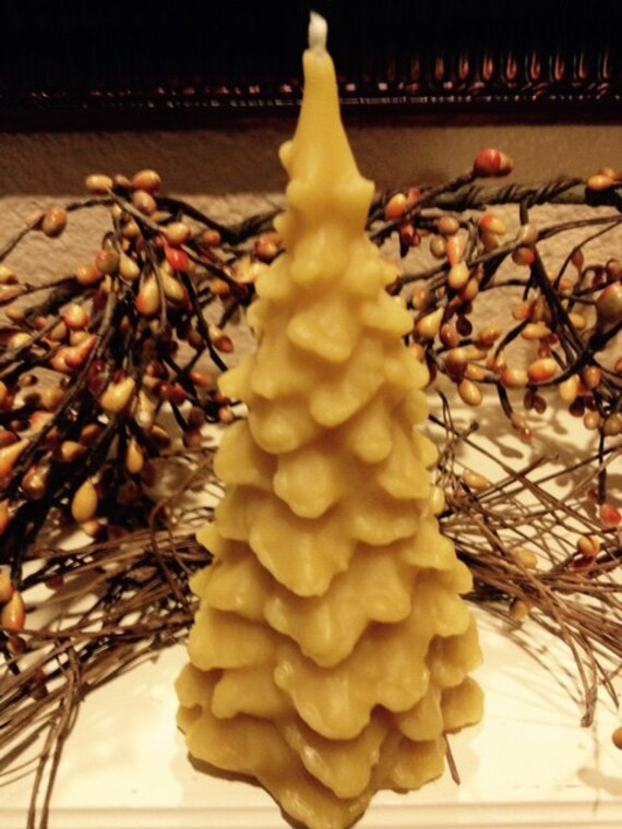 Beeswax Pine Tree Candle