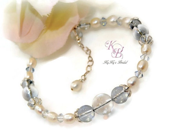 Bridal Bracelet Bridal Jewelry Prom Jewelry Something Blue Bridal Bracelet Bridal Jewelry Prom Jewelry Something Blue