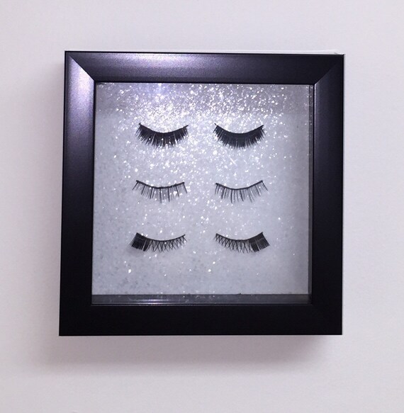 Framed Eyelash Wall Art by PrissyPonyBoutique on Etsy