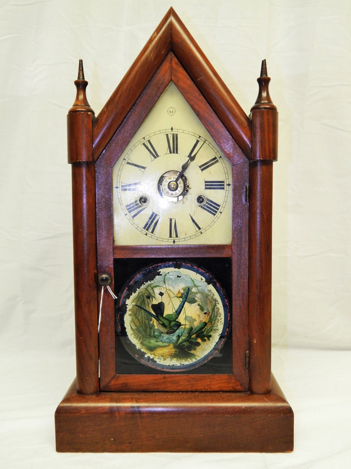 111 Antique Seth Thomas Reverse Painted Wooden by MyClockShop