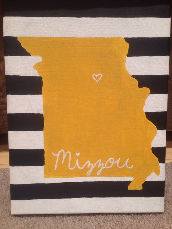 Items similar to Mizzou Canvas Painting on Etsy