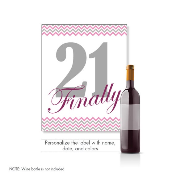 21st birthday ideas custom wine bottle labels 21st by