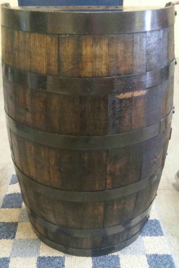 SALE Half bourbon whiskey barrel with by KyWhiskeyBarrelGoods