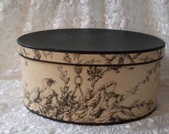PrimiTive Folkart LG French Toile Box Bostonbackbay Collectibles We Ship Internationally