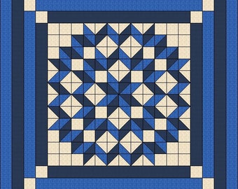 Quilt Pattern - Double Carpenters Star - Multiple sizes
