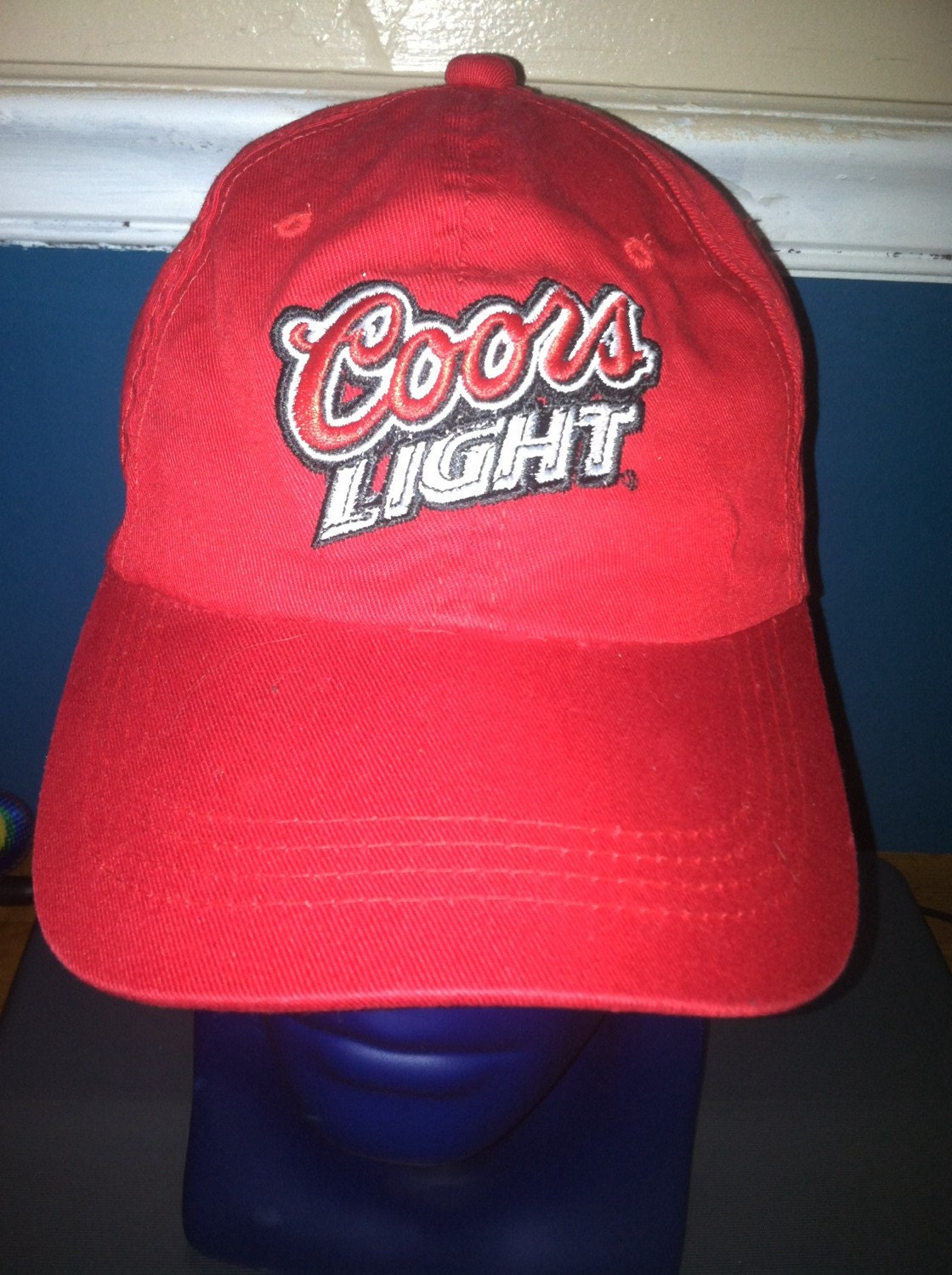 Vintage 90s COORS LIGHT STRAPBACK hat red Beer by bigbootyjudys