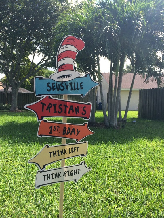 Personalized Dr Seuss Arrow Sign By Partypopprints On Etsy