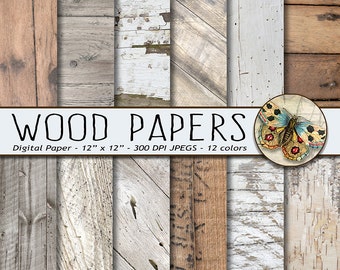Wood Digital Paper, White Wood Digital Paper, Rustic Wood Textures, Photography Backdrop, Barn Wedding, Backgrounds, Distressed Wood Paper