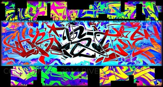 Your Name in Graffiti Canvas Painting
