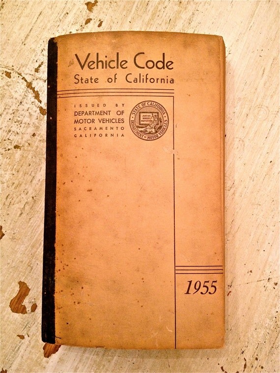 collectible vehicle code book car book driver by LaurelsLocker