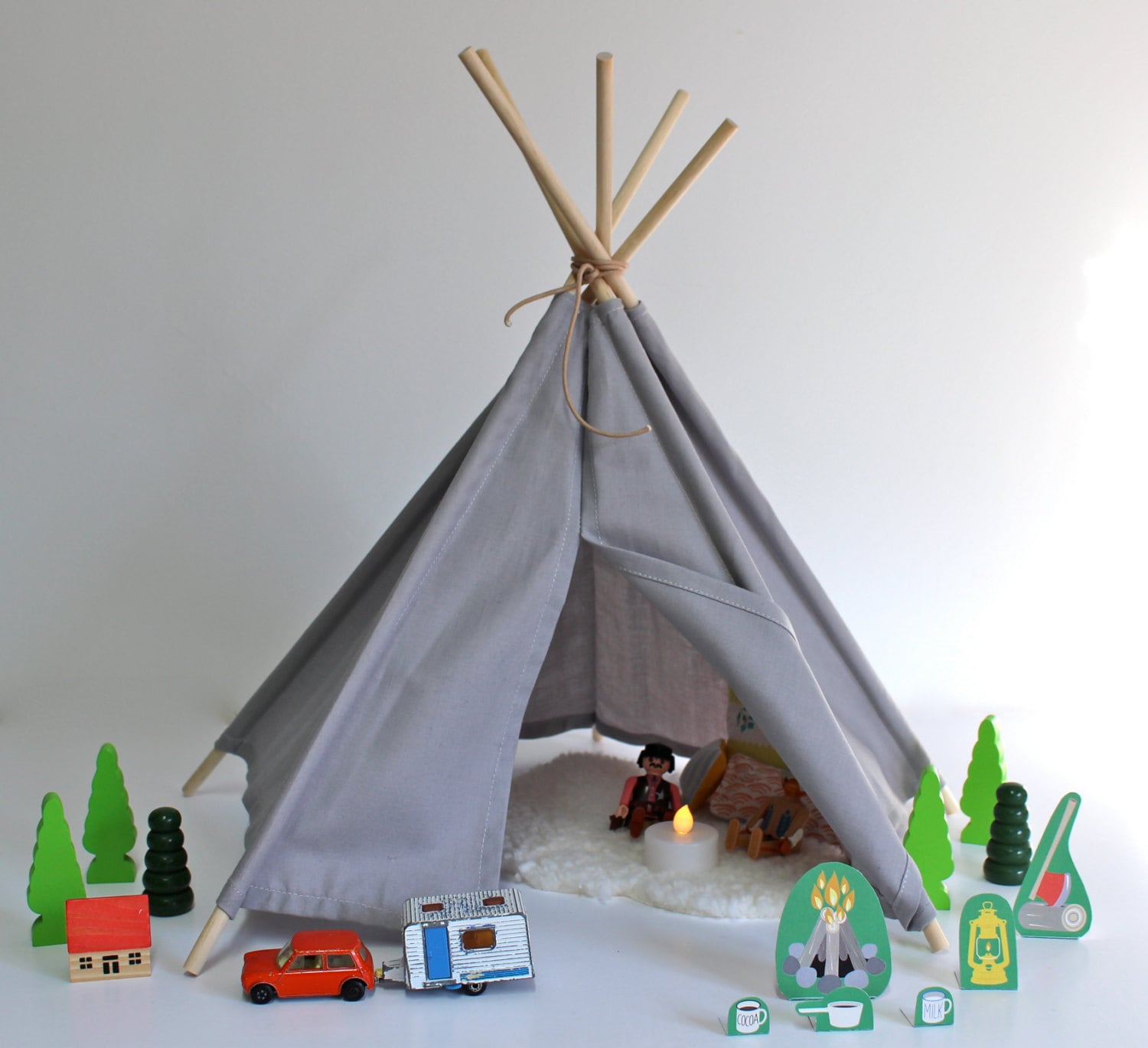 Mini teepee tepee tipi wigwam for dolls toys play by BooBearBean