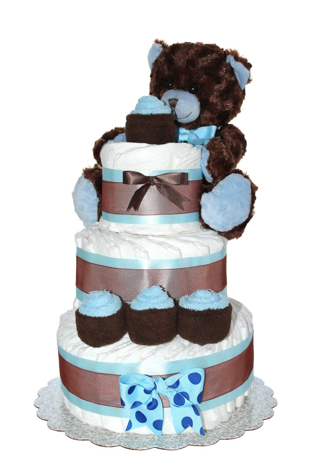 Teddy Bear Baby Shower Diaper Cakes