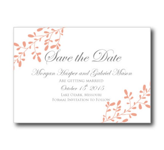 Save the Date Printable Wedding Save Date by ...