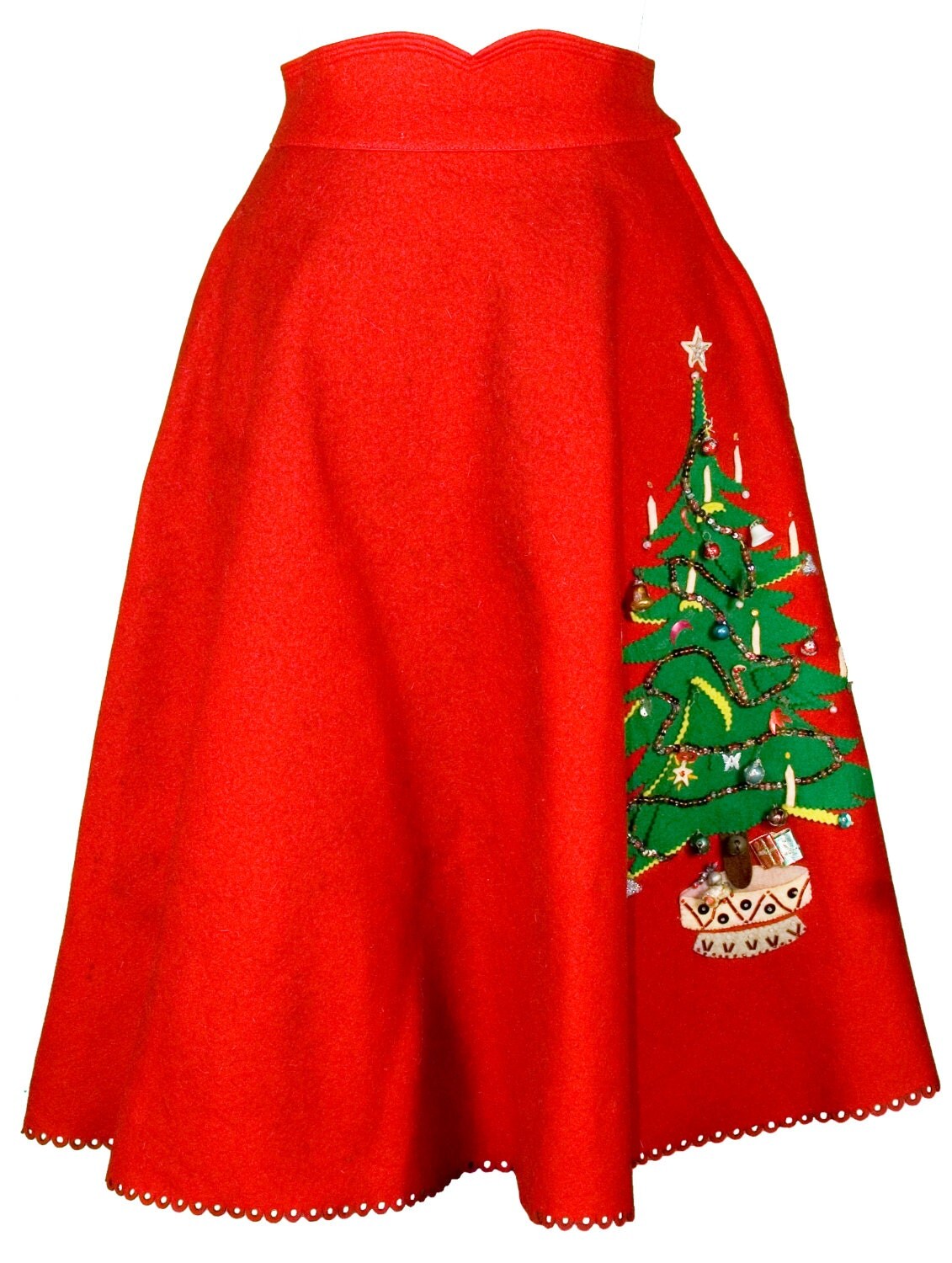 1950s small xs circle skirt poodle christmas tree a line 1950s small xs circle skirt poodle christmas tree a line