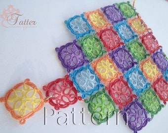 Tatting Pattern PDF"Patchwork Necklace"