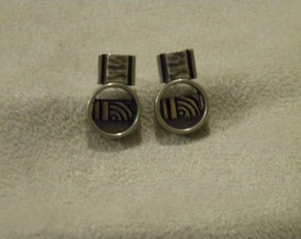 Sterling Silver And Gold Post Earrings