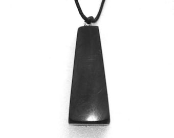 Shungite pendant "Trapeze"