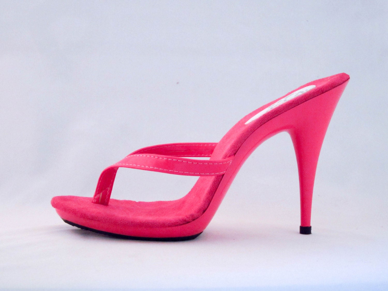 pink thong mules