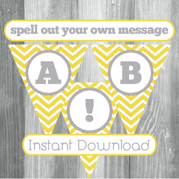 printable banner with letters numbers and punctuation to