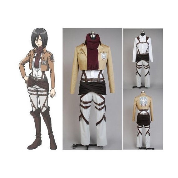 New Attack on Titan Mikasa Ackerman Cosplay Costume by tailorguy