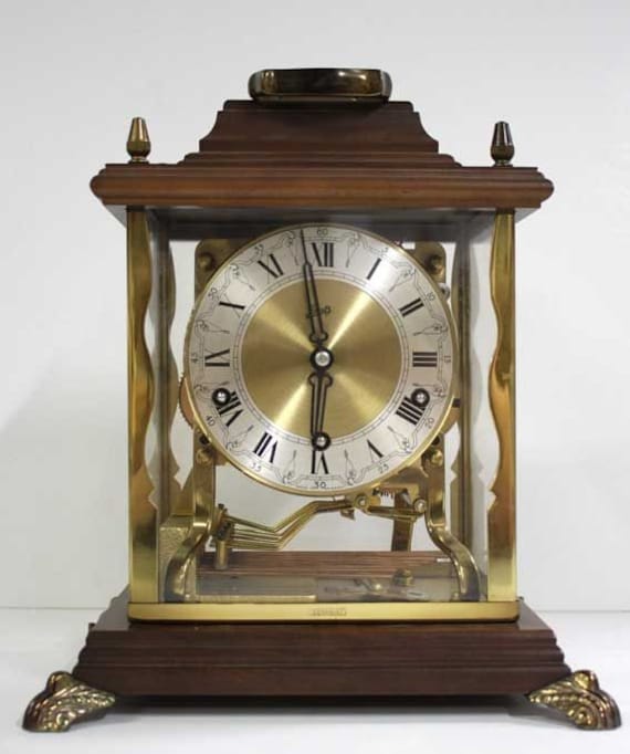 vintage GERMAN August SCHATZ TRIPLE chime mantel by dutchclocks