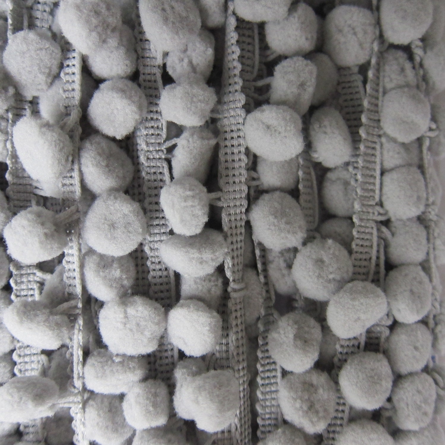 6 yard Light grey pom pom trim pompom by AmadeusCoutureSupply