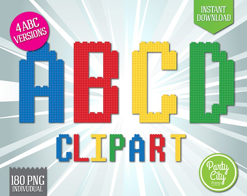 lego inspired alphabet clipart printable lego by partycityprints