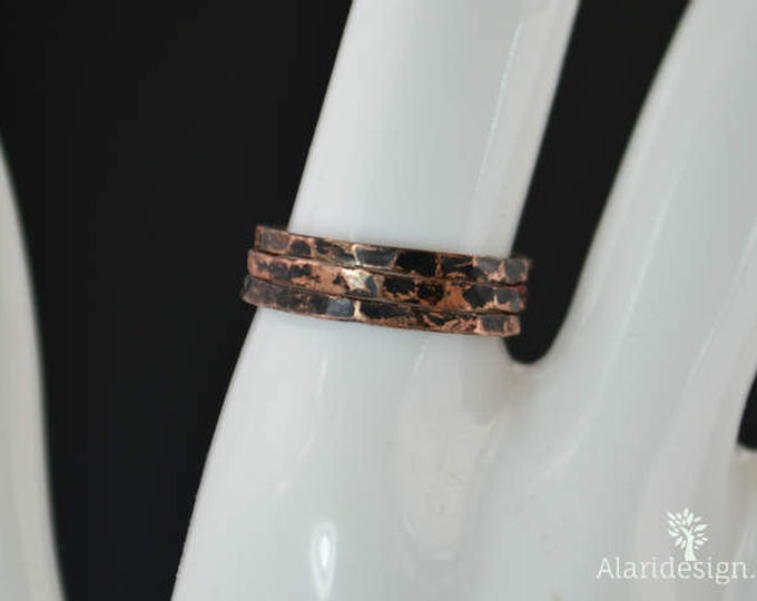 Classic Copper Stacking Ring, Stack Ring, Copper Band, Stacking Ring, Copper Ring, Hammered Ring, Arthritis Ring, Stack Ring, Stackable Ring