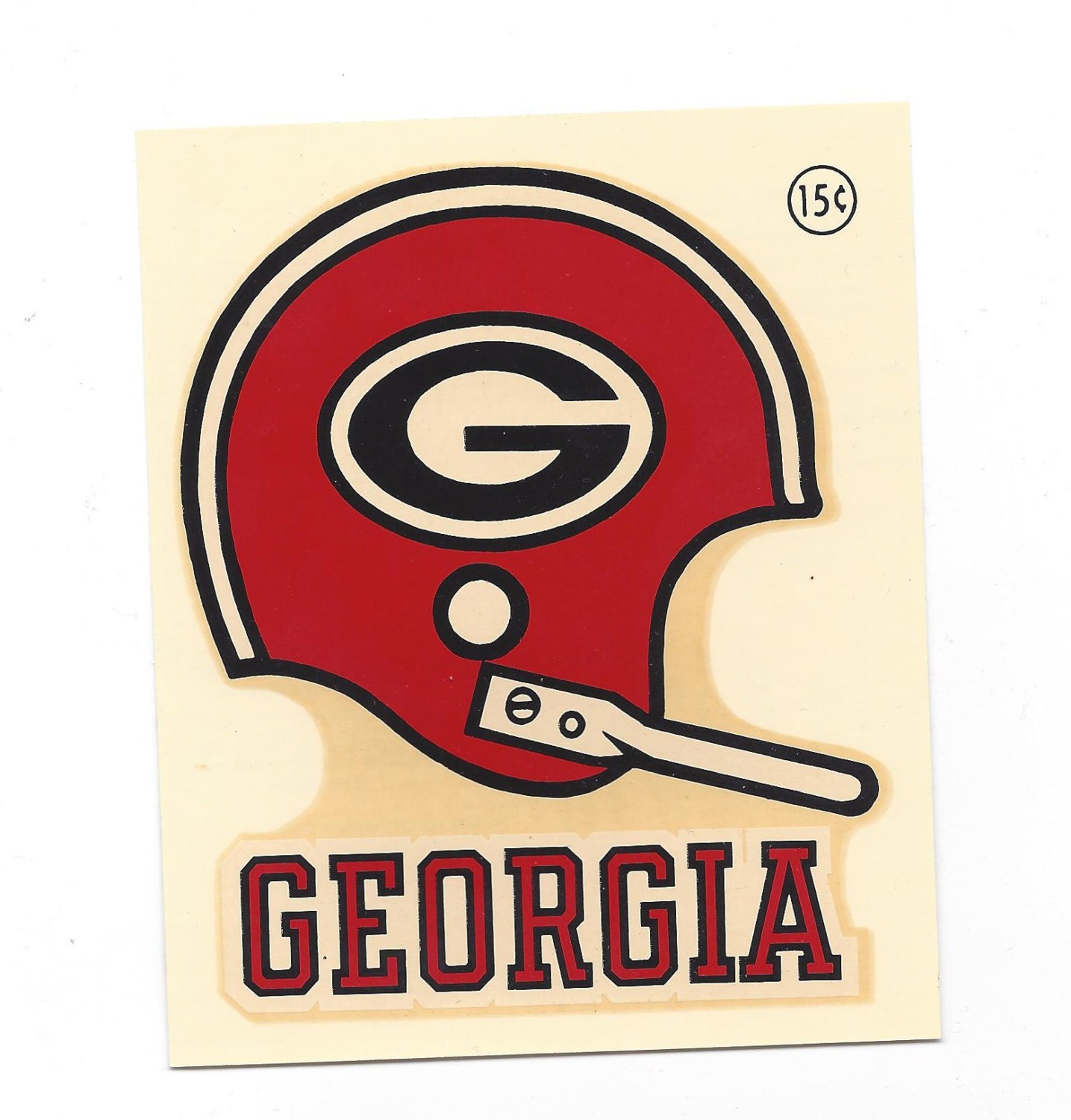 Georgia Bulldogs Vintage NCAA College Football Helmet Sticker