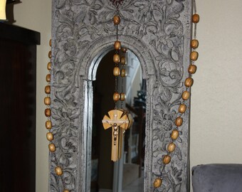 Large Wall Rosary (light wood color)