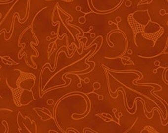 Quilting Treasures Harvest Fare Fabric in Rust 540