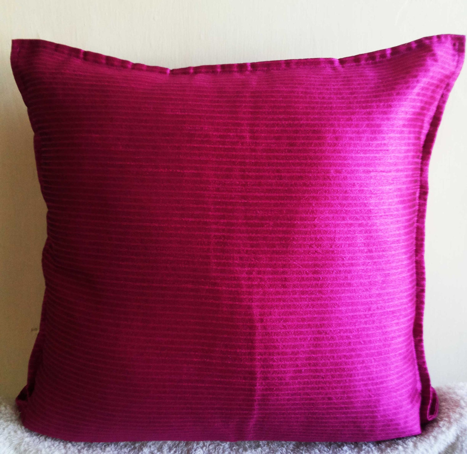 Decorative Throw Pillow Magenta Pillow Cover 16x16 Accent Sofa