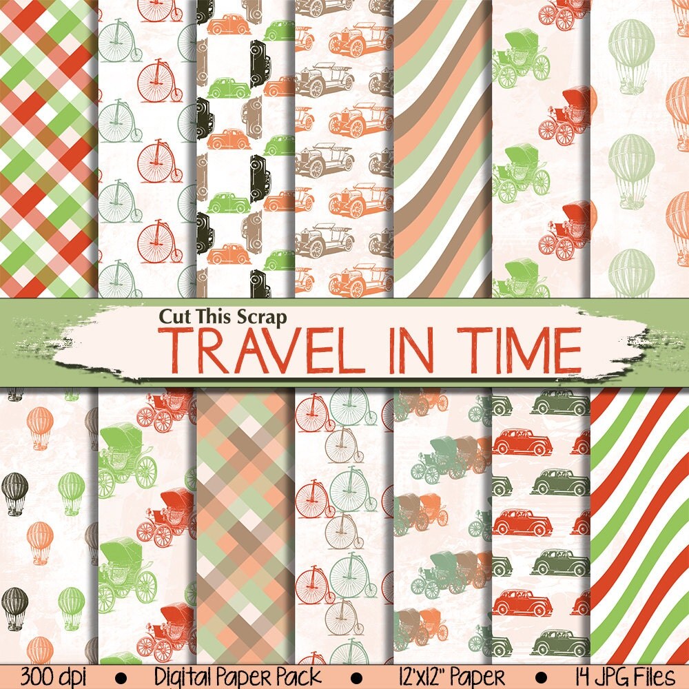 Travel Digital Paper: Traveling Journey Bon voyage paper