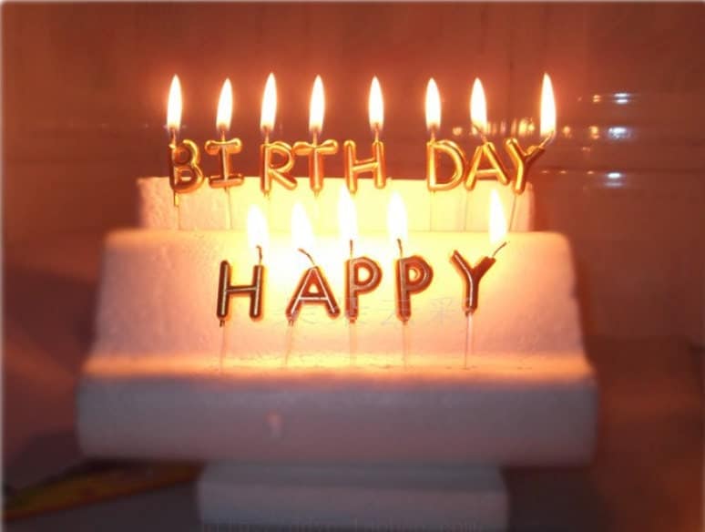 Gold Happy Birthday Candles Birthday Candles Gold birthday